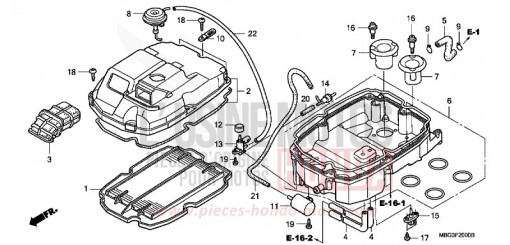 FILTRE A AIR VFR800FIX de 1999
